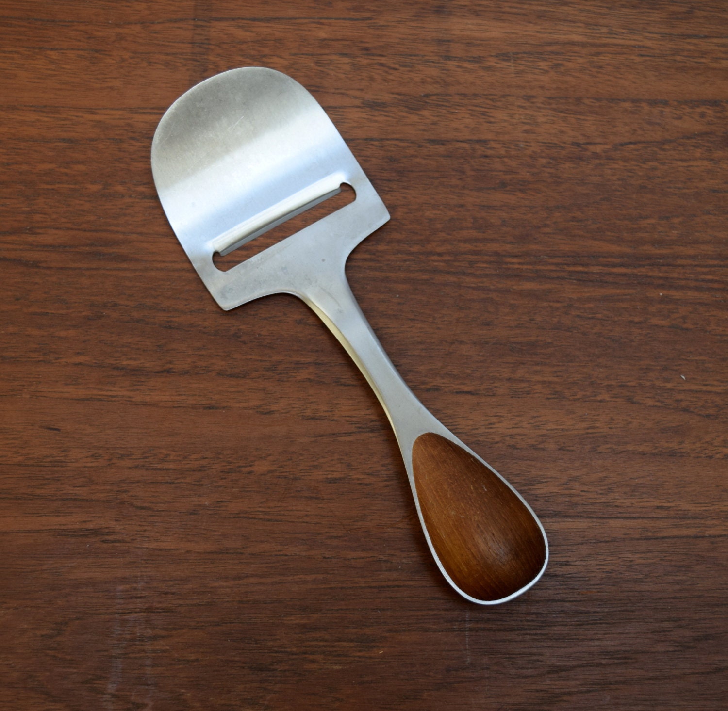 Dansk Torun Cheese Slicer or Plane, Teak and Stainless, Denmark, Danish