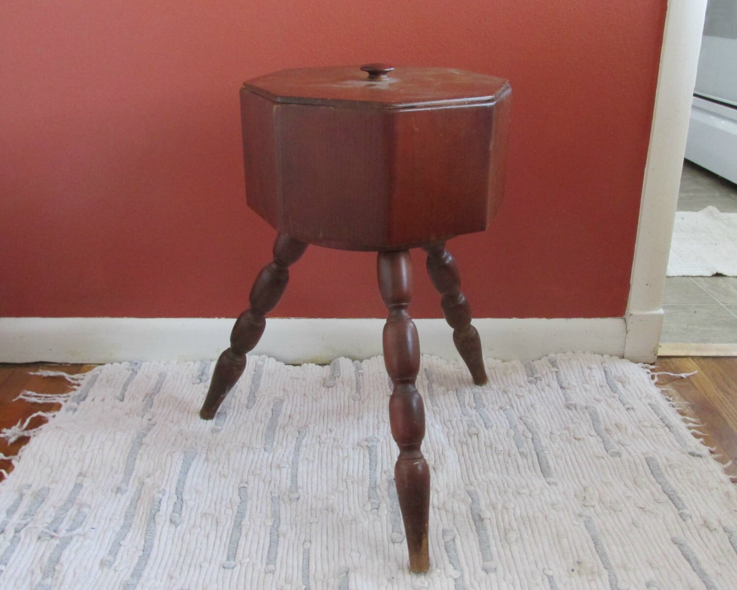 Wood Sewing Chest on Legs Haute Juice