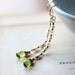 August Birthstone Earrings Gold Earrings Long Dangle Earrings Drop Earrings Peridot Pearl Earrings - Renaissance - Pearl and Gold Earrings