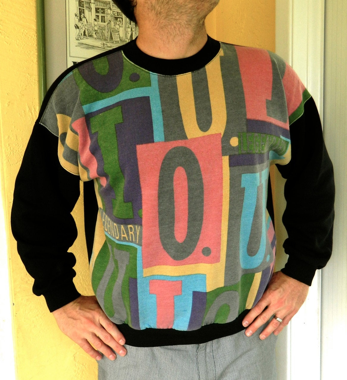 1980s cut off sweatshirt