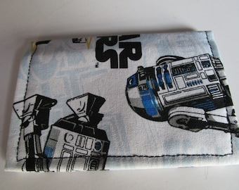 Star Wars, R2D2 Credit Card Wallet, Gift Card Holder, Business Card Holder, Business Card Wallet, Bi Fold, comic con, Small Fabric Wallet,