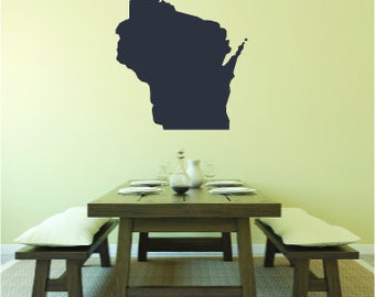 Chalkboard State Vinyl Wall Decal - Refridgerator Vinyl Chalkboard Decal - State Chalkboard Vinyl Decal - Chalkboard State Decal