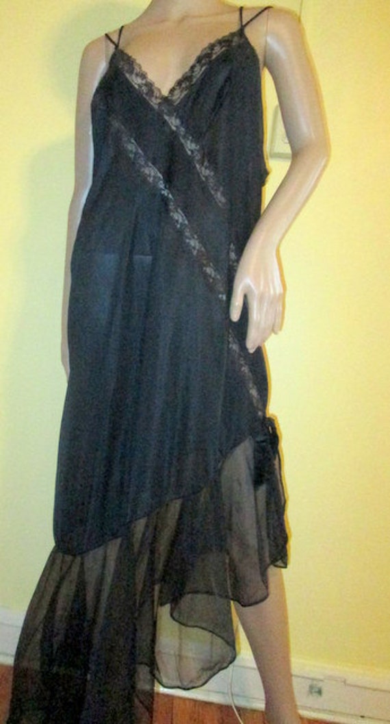 Vintage Sexy Sheer Ruffle Nightgown NWT by MISSVINTAGE5000 on Etsy