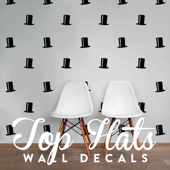 Top Hats Wall Decal Pack Vinyl Wall Sticker Decal Art Pattern
