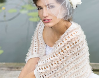 Ivory Shrug Wedding Bolero Bridal Shrug Occasions Hand Knitted Shrug