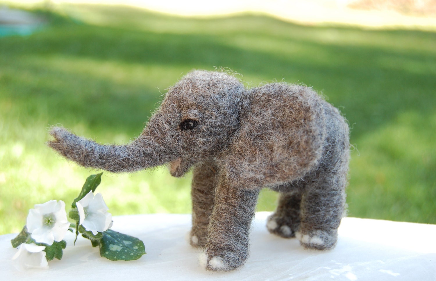 Needle Felted Elephants. Felt Elephant. Needle Felted Animal.