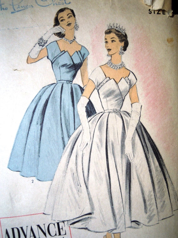 Items similar to Vintage Advance Pattern 50s Sewing Pattern 50s