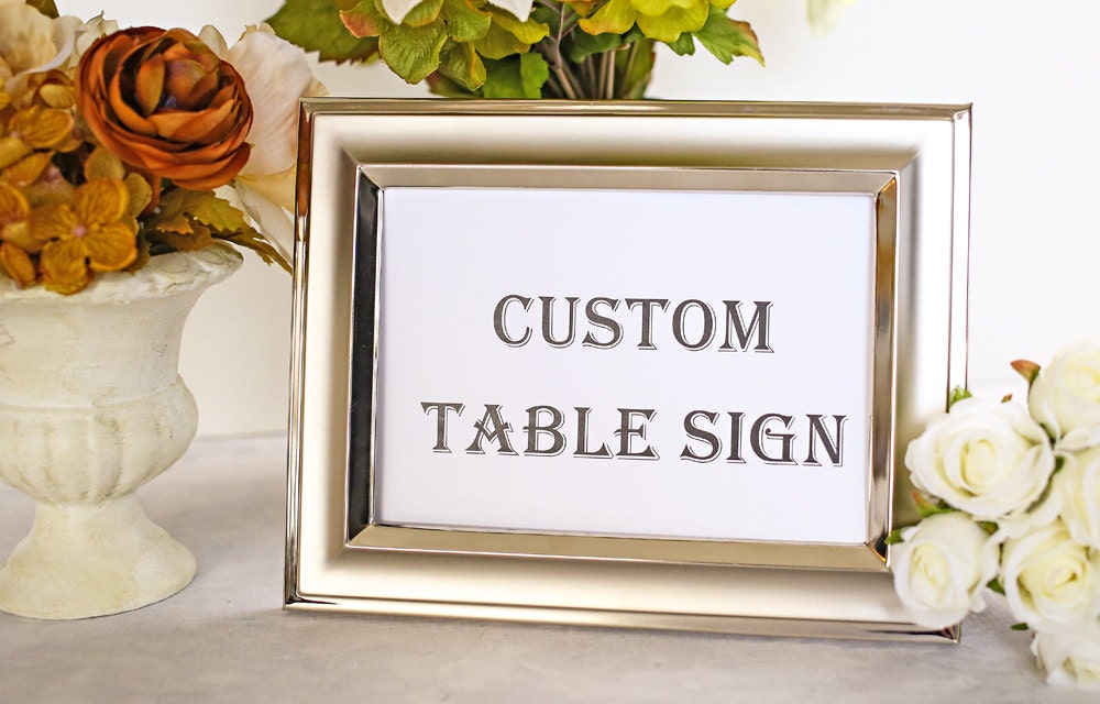 Custom Wedding Sign Gift Table Wedding Reception Party by