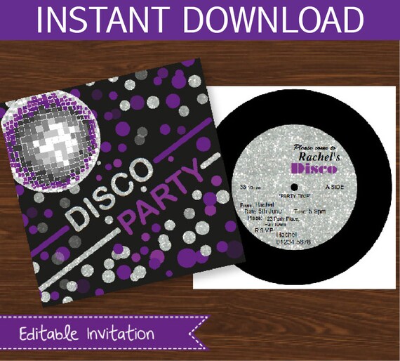 Disco Invitations Free Printable 6