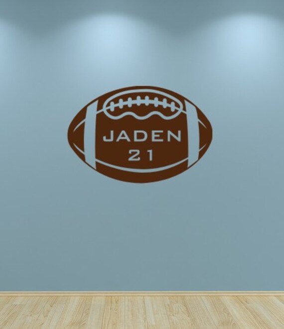 Football Decal, Kids Wall Vinyl Football Sports Decal Personalized Boys Wall Decor