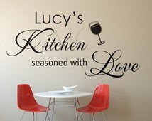 Popular items for kitchen wall decals on Etsy