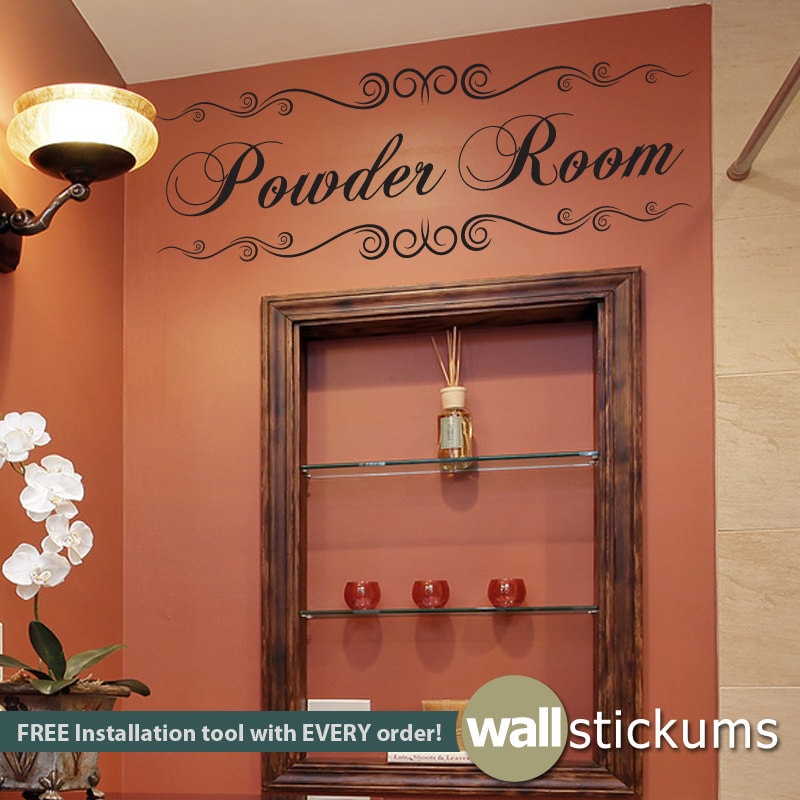 Wall Decal Powder Room Removable Vinyl Wall Art Quote