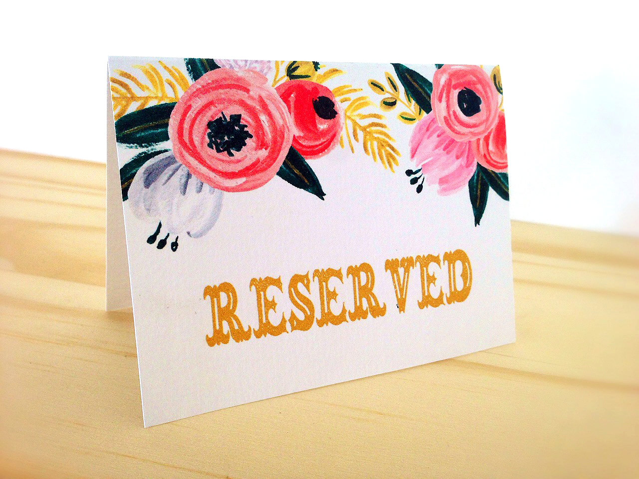 Printable Wedding Reserved Signs, Reserved Table Tents, Instant ...