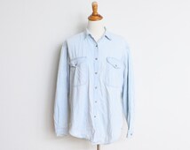 baggy denim shirt