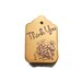 Coffee stained small thank you tags. Vintage inspired purple bouquet stamp. Party favors decor. gift wrapping. party favors decoration