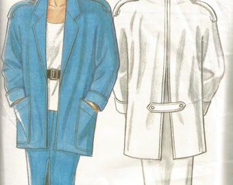 Vintage 1980s sewing pattern for women's coat & pencil skirt (New Look 6853)