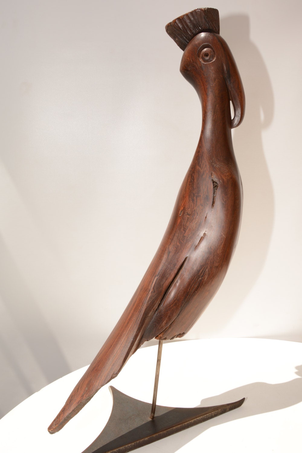 Hand curved Wooden Bird Sculpture