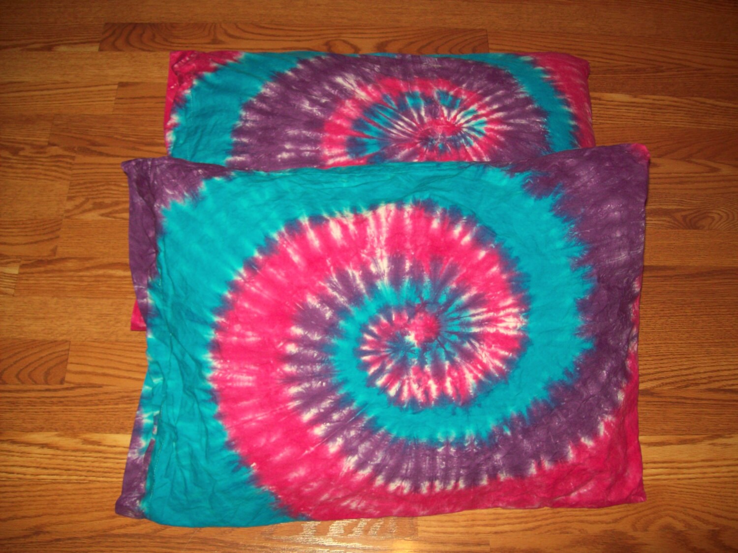 2 Tie Dye Pillow Cases Set of 2 Cotton Candy tie dye