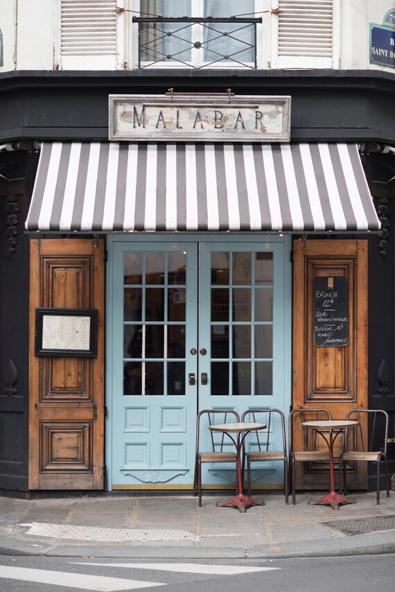 Paris Cafe  Photograph Malabar Cafe  Large Wall Art French