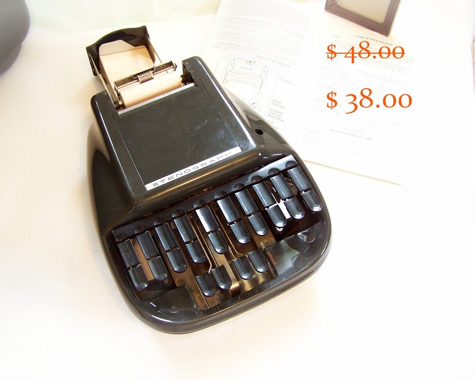 Vintage STENOGRAPH Shorthand Machine SALE by TheWhitePelican