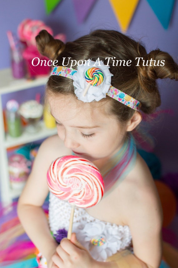 Candy Lollipop Headband Photo Prop Little Girls Birthday