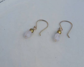Peach - Aakriti Handmade Thread & Stone Work Earrings 02 main image 1