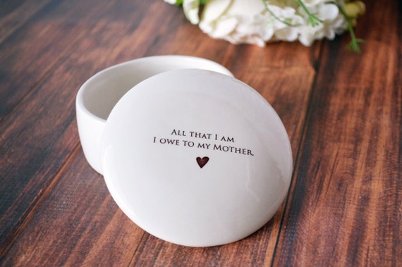 Unique Mother of the Bride Gift - Keepsake Box - All That I Am I Owe To My Mother 