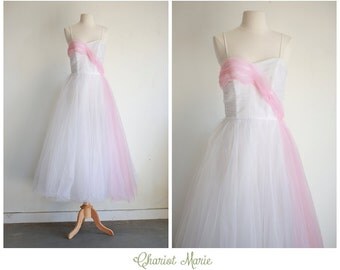 Vintage Tulle Prom Dress