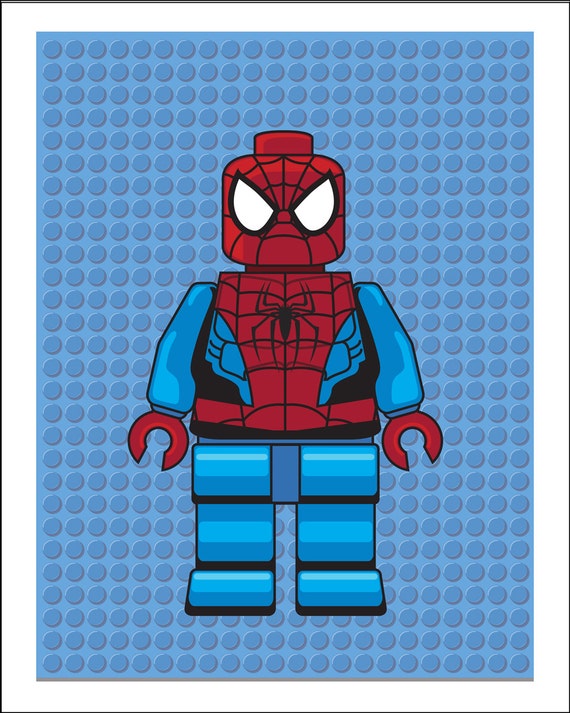 LEGO® Spiderman Mini Figure Print Building by CandyColorWorld