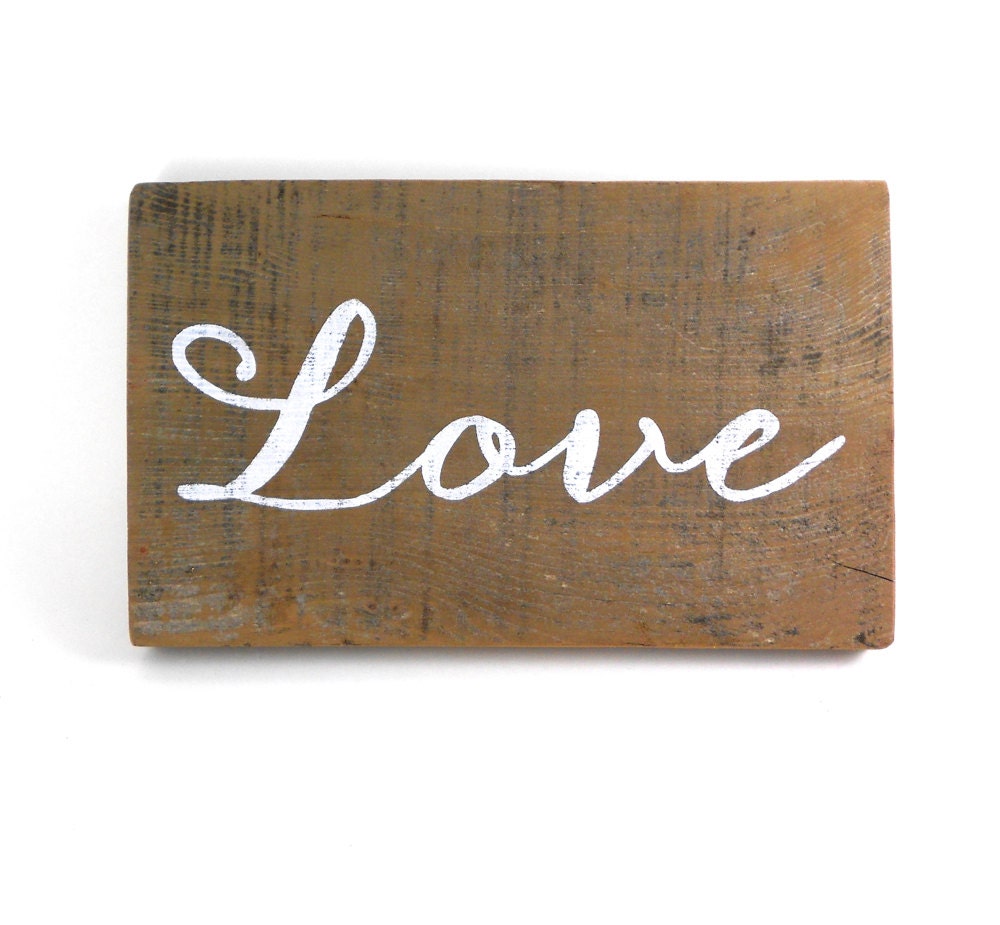 calligraphy love signs Calligraphy Wood Casual Rustic Sign Love Sign by