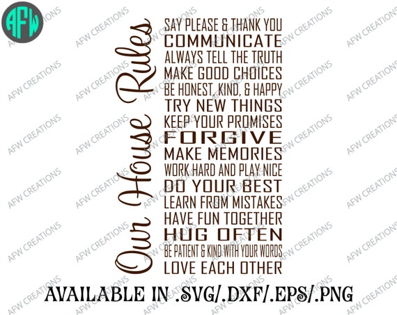 Free Free 279 Family Rules Svg Free SVG PNG EPS DXF File