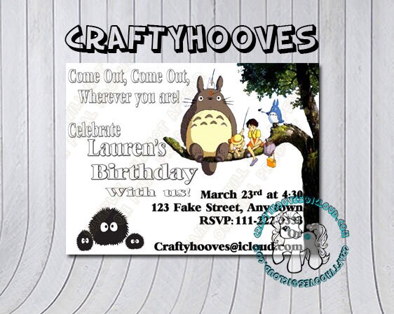 Totoro Party Invitations 4