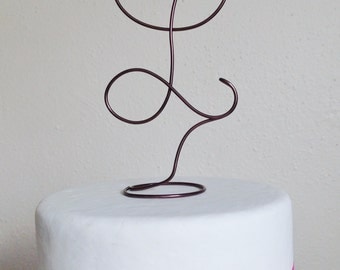 Wire Personalized Monogram Wedding Cake Toppers - Beach wedding - Bridal Shower - Bride and Groom - Rustic Country Chic Wedding