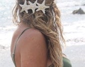 Knobby Trio Barrette, Starfish Hair Clip, Mermaid Accessory, Beach Wedding