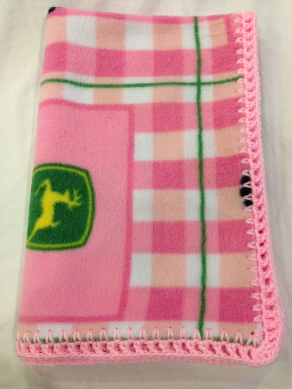 Pink John Deere Baby Blanket