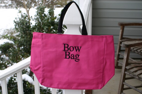 Monogrammed Womens Tote Bag Hot Pink by DoubleBMonograms on Etsy