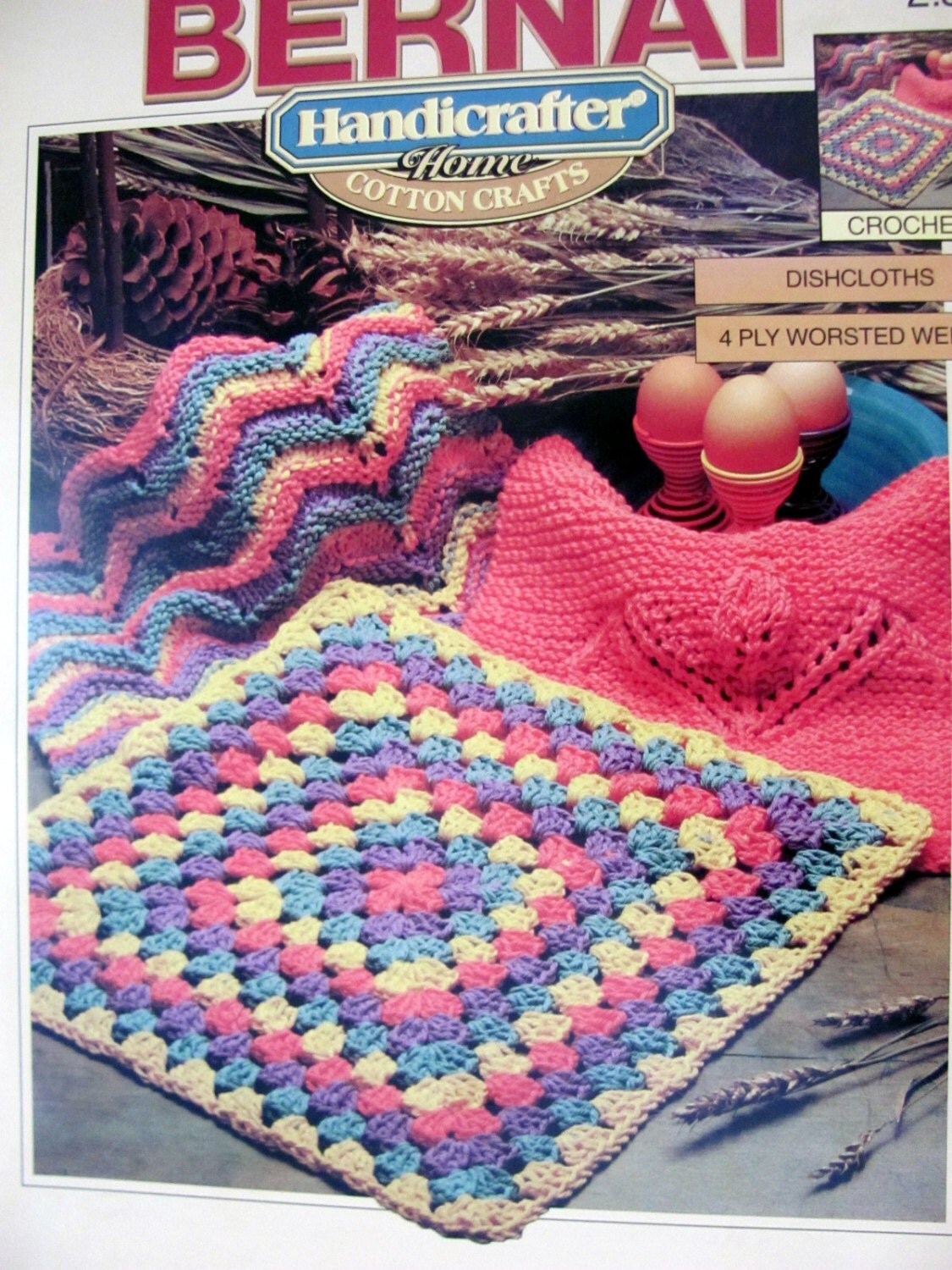 Bernat Handicrafter Dishcloths To Knit and Crochet Dishcloth