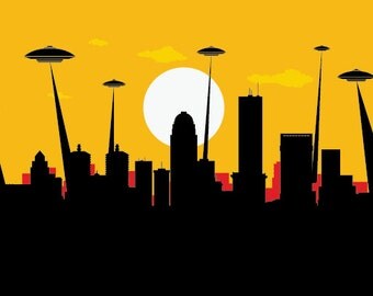 Popular Items For Ufo Poster On Etsy