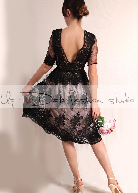 Plus Size Little black lace dress /Evening /Party /Cocktail