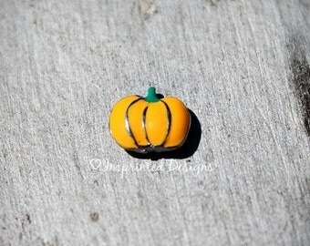 Floating Locket Pumpkin Charm / Pumpkin Floating Charm / Halloween Locket Charm / Fall Charm