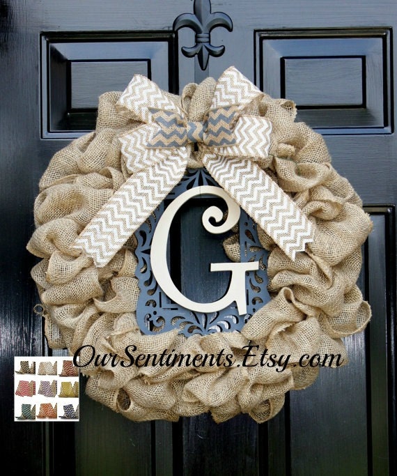 Burlap Wreath Etsy Wreath Summer wreaths for by OurSentiments