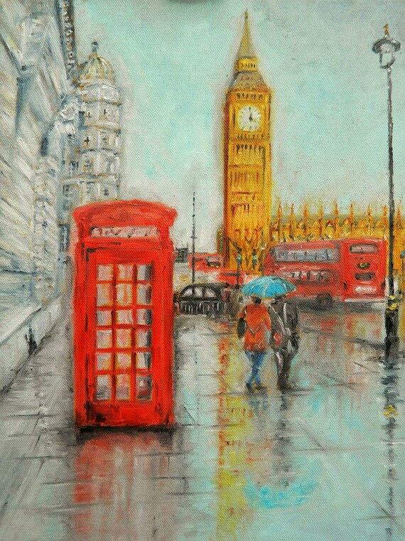 Art Print London Original Oil Painting Cityscape Painting of