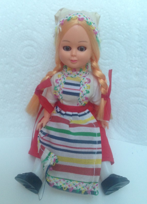 vintage doll with blinking eyes