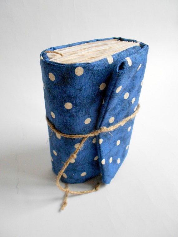 Blue Polka Dot Journal Handmade Diary Travel notebook