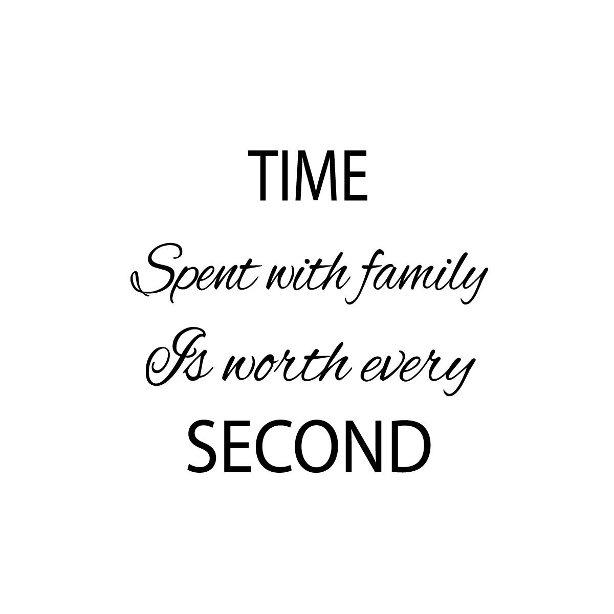 Family Wall Decals Family Wall Quote Time Spent With by DecalHouse