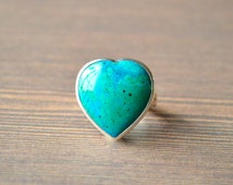 Popular items for chrysocolla ring on Etsy