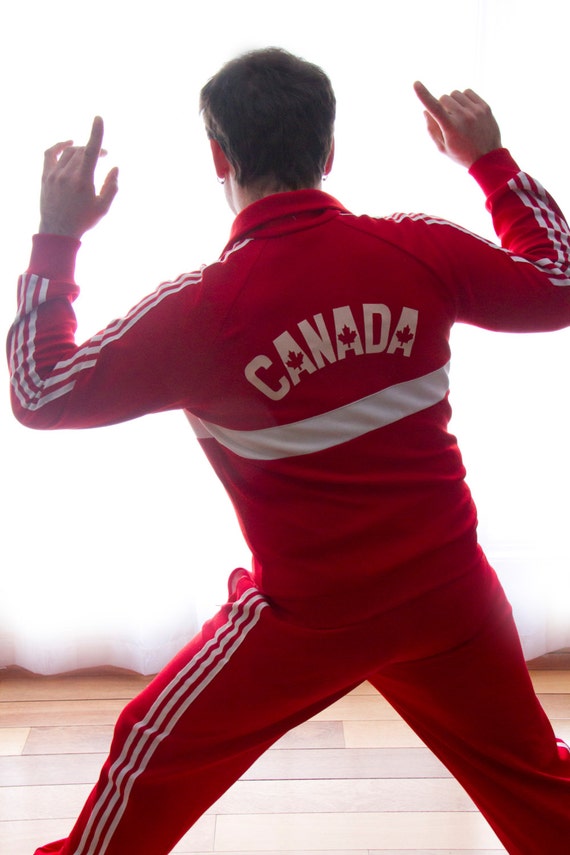 adidas tracksuit red