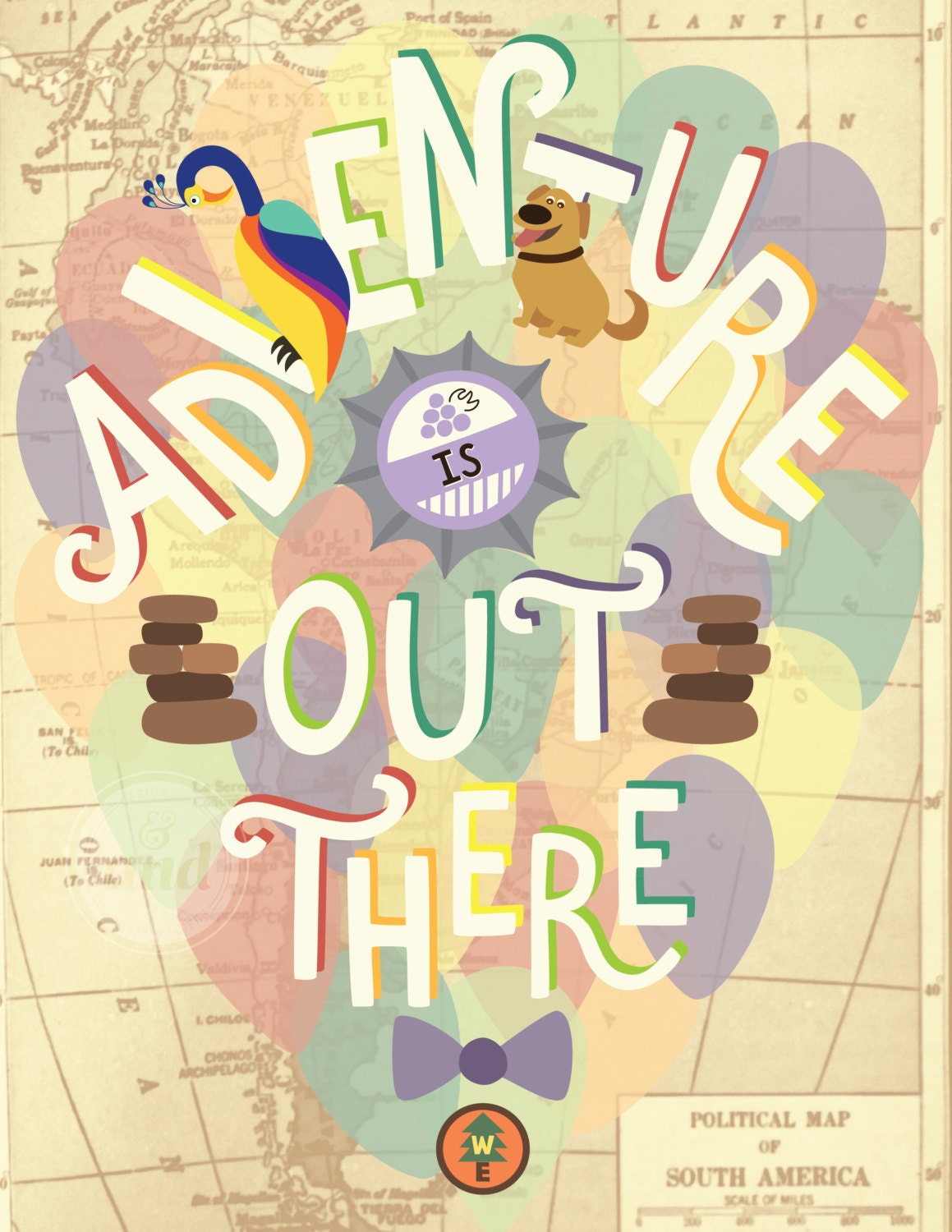 Up Adventure is Out There Print by DesignsByAND on Etsy