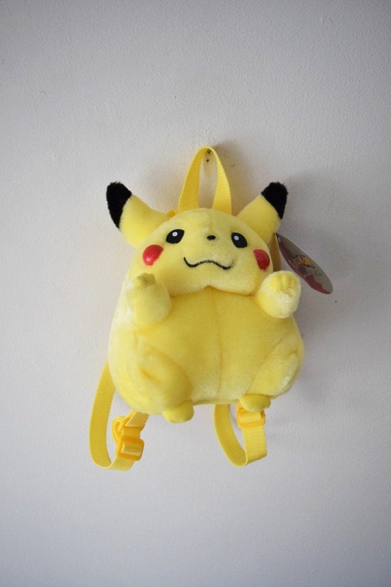 pikachu stuffed animal backpack