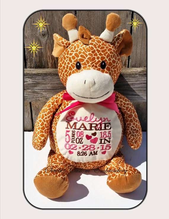 personalized giraffe stuffed animal